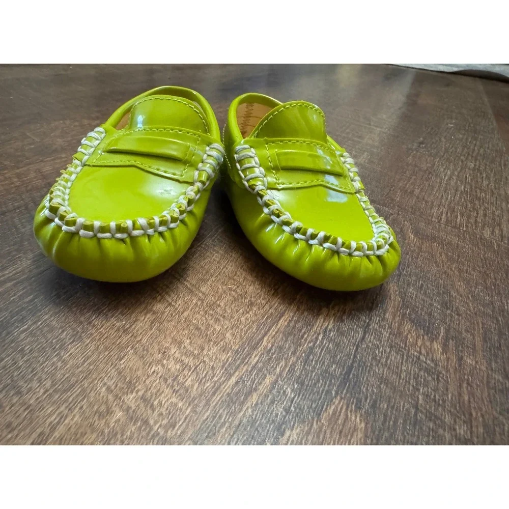 Trumpette Baby Toddler Loafers Size 3 Unisex Green Moccasin Driving Shoes
